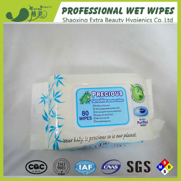 Private Label Sensitive Skin Bamboo Biodegradable Baby Wipes