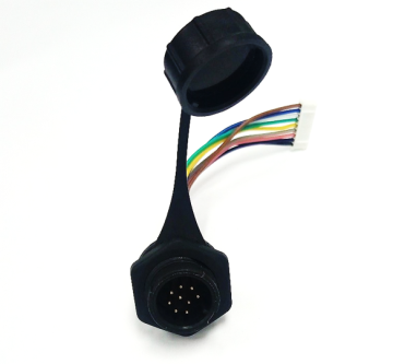 M19 9pin socket water proof cables panel mount