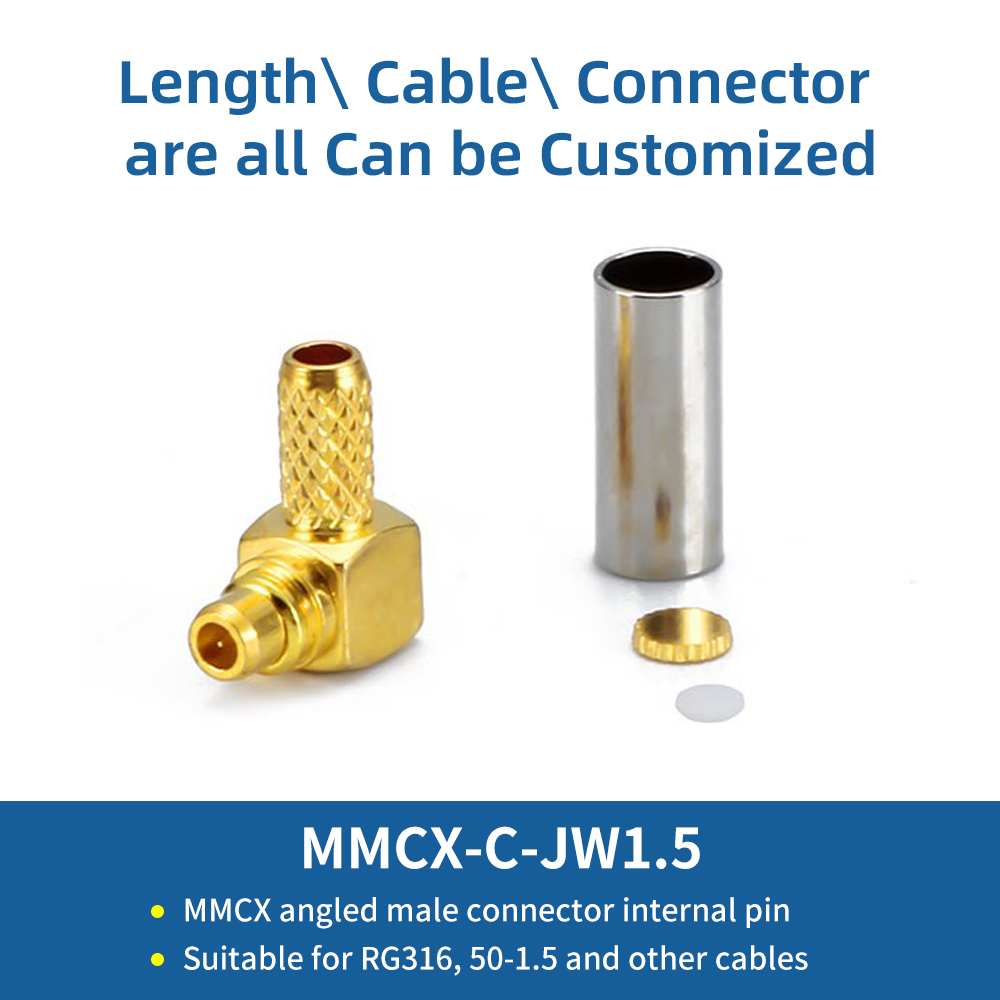 MMCX Male 90 Degree Right Angle Connector 4