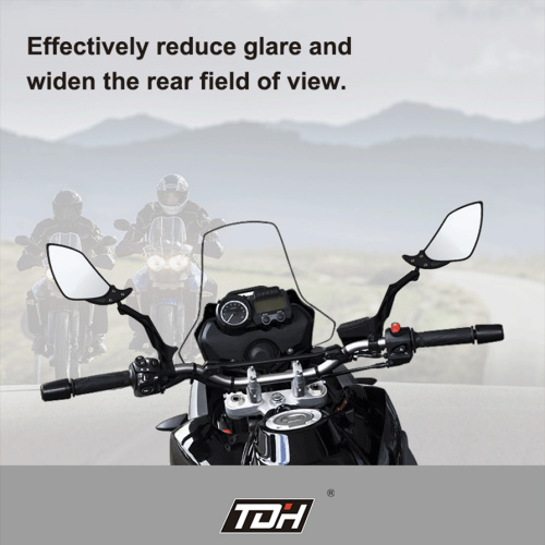 Espejo retrovisor de motocicleta con luz LED de señal de giro