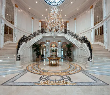 Natural marble stone water jet medallion,waterjet medallion