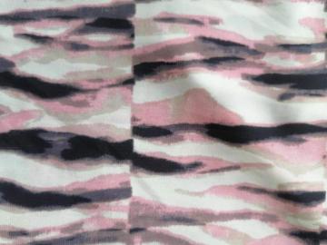 Polyester Woven Wool peach Printed Fabric