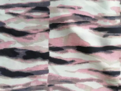 Polyester Woven Wool peach Printed Fabric
