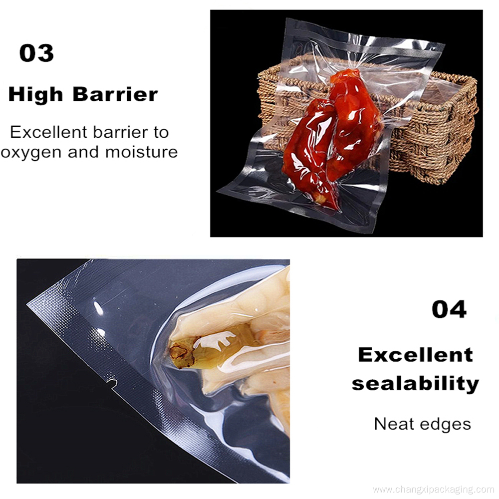 Transparent vacuum retort pouch bag for prepare food