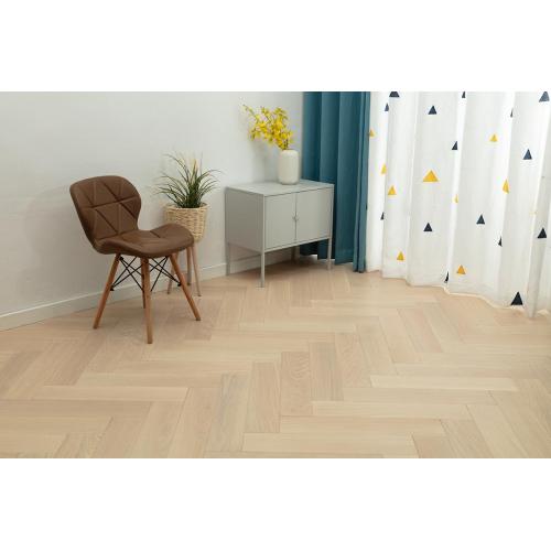 Reka bentuk baru White Wash Oak Herringbone kejuruteraan lantai