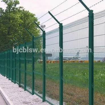 Installing anti-theft barbed wire mesh fence