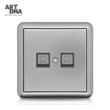ARTDNA Multiple Computer Controlled Power Plug with Cat 6 RJ45 Data Wall Socket Outlet Panel