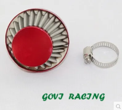 Filtro aria rosso da 12 mm con acciaio inossidabile per tubo di fl.