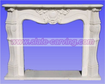 flower carved fireplace,stone carved fireplace