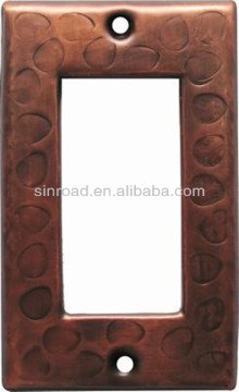 Single Hammered Copper Switch Plate