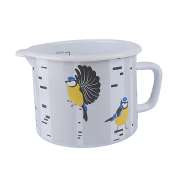 1L Large Capacity Custom Logo Ceramic Enamel Mug Milk Cup