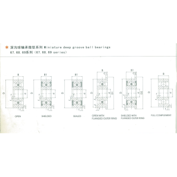 Miniature deep groove ball bearings 673