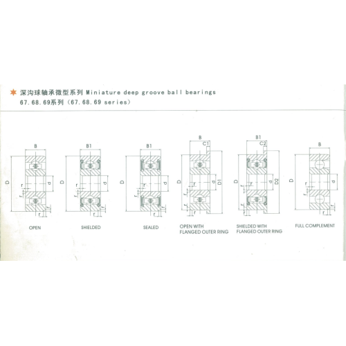 Miniature deep groove ball bearings 673