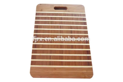 bamboo checkered grain cutting board
