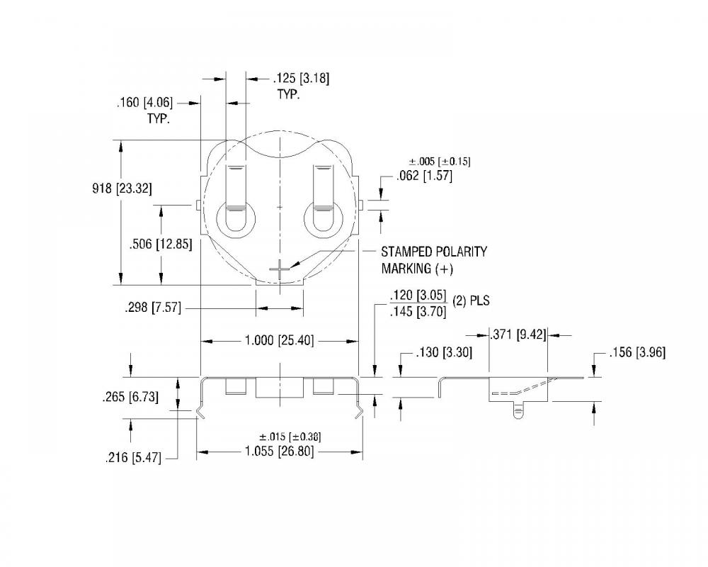 Battery Contacts 24mm THM COIN CELL CLIP BS-S-SN-R-3007