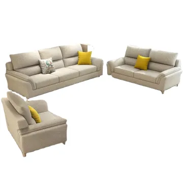 Modern Fabric 3-Seater Sofa Set for Living Room Furniture