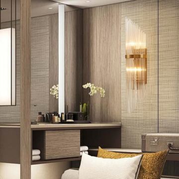 China Classic luxury glass strip wall light fixture Supplier