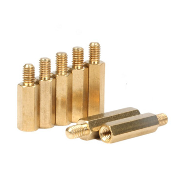 Hexagonal Copper Stud Standoffs: Male and Female Fasteners for Isolation between Single Head Stud Screws