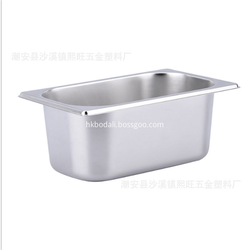 Stainless steel buffet basin for hotel