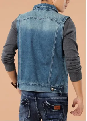 Men's sleeveless denim shirt