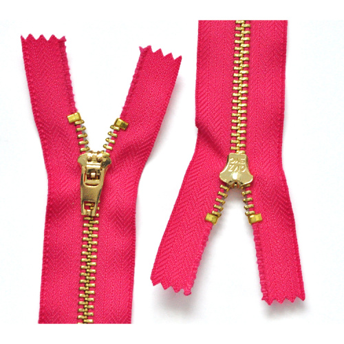 Brass Teeth Zipper Gold Brass Teeth Jeans Zipper Manufactory