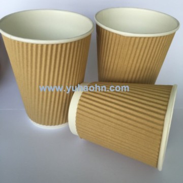 12oz Brown Kraft Ripple Cups