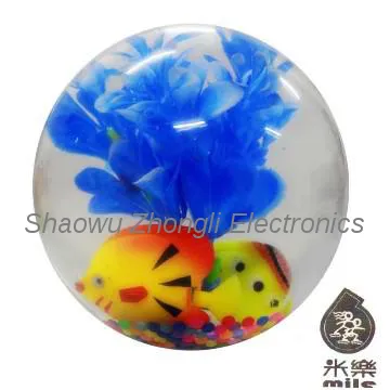 water bouncy ball with fish