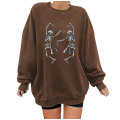 Frauen Halloween Sweatshirts tanzt Skeletthemden