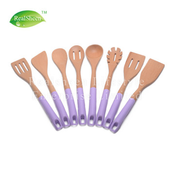 Ensemble d&#39;ustensiles de cuisine en bois Premium