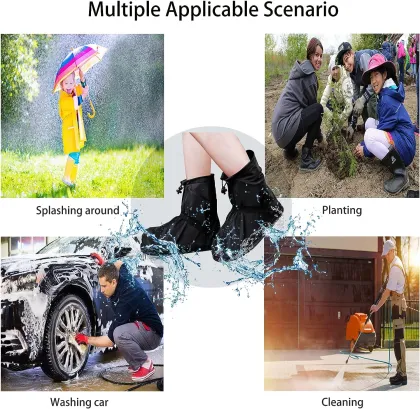 Collapsible Reusable Waterproof Rain Shoe Cover for Non-Slip Riding