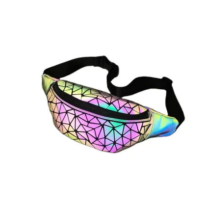 Premium Luminous Chameleon Belt Bag - Geometric Diamond Chest Bag - Waterproof Spring & Summer