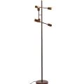 Three-headed rotating lever floor lamp