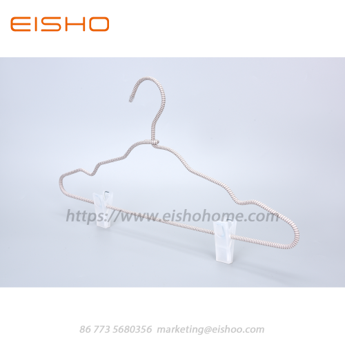 EISHO Kleiderbügel mit Schnürüberzug und Clips