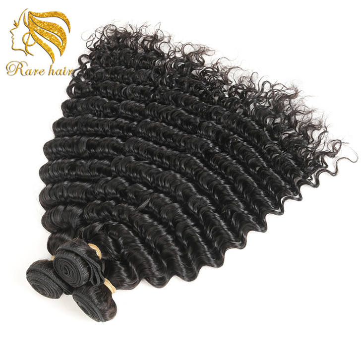 Human Hair 9A Deep Curly Angel Trio Deep Wave Bundle Sales Malaysian Brazilian Remy Hair Hair WEAVING Machine Double Weft >=35%