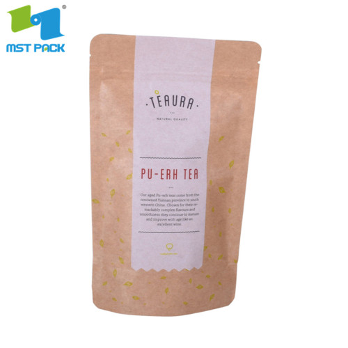 Matte Printing Ziplock Top Tea Bag Packaging