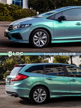 Glossy Turquoise Car Wrap