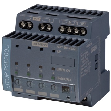 Original Siemens 6EP1961-2BA21 Μονάδα επιλεκτικότητας: 24V AC-DC, 10A έξοδος, DIN Rail Mount, Κοινό σήμα συναγερμού