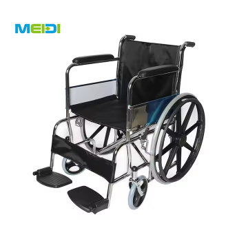 Professional grade folding frame wheelchair with adjustable armrests