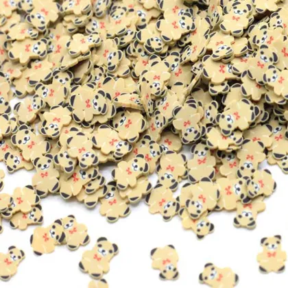 500g  DIY Accessories Panda Slices Polymer Clay Cute Cartoon Bear Animal Sprinkles for Toys Nail Arts Decoration DIY Crafts