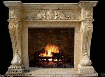 White Marble Fireplace Surroundings(FPS-C416)