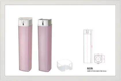 Beautiful Square Pink Foundation Bottle