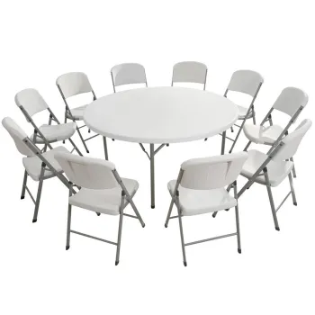 Multi-functional plastic round table