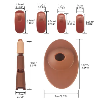 Flexible Prosthetic Display Holder for Acrylic Nail Practice