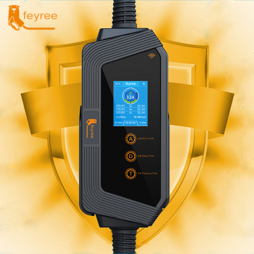 Feyree Fast 7KW EV-laddare med Tesla Plug, 22kw 32A EVSE, Portable Wall-Mount With WiFi App Control