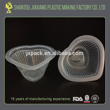 Wholesale custom heart shape plastic jelly cup
