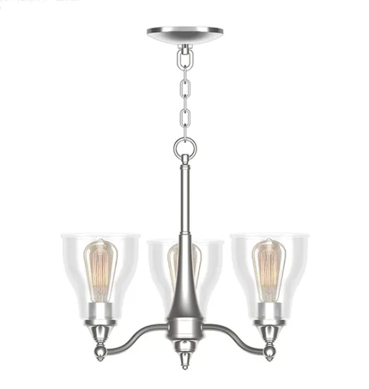 Steel 3-light Chandelier Lighting For Dining Room