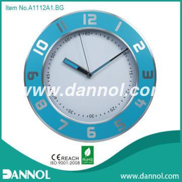 12\" Stylish Metal Quartz Wall Clock,Blue