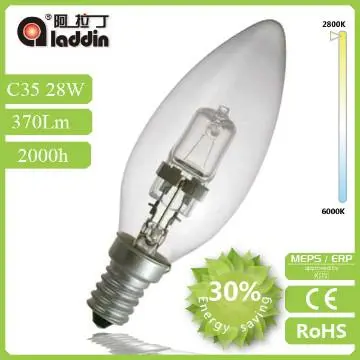 C35 Class C Halogen Bulb 28W clear glass