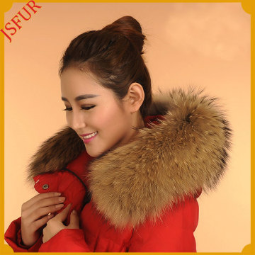 wholesale trim genuine raccoon fur collar coat accessory fur collar