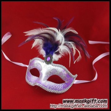 new design purple with silver glitter Venetian feather carnival masquerade masks